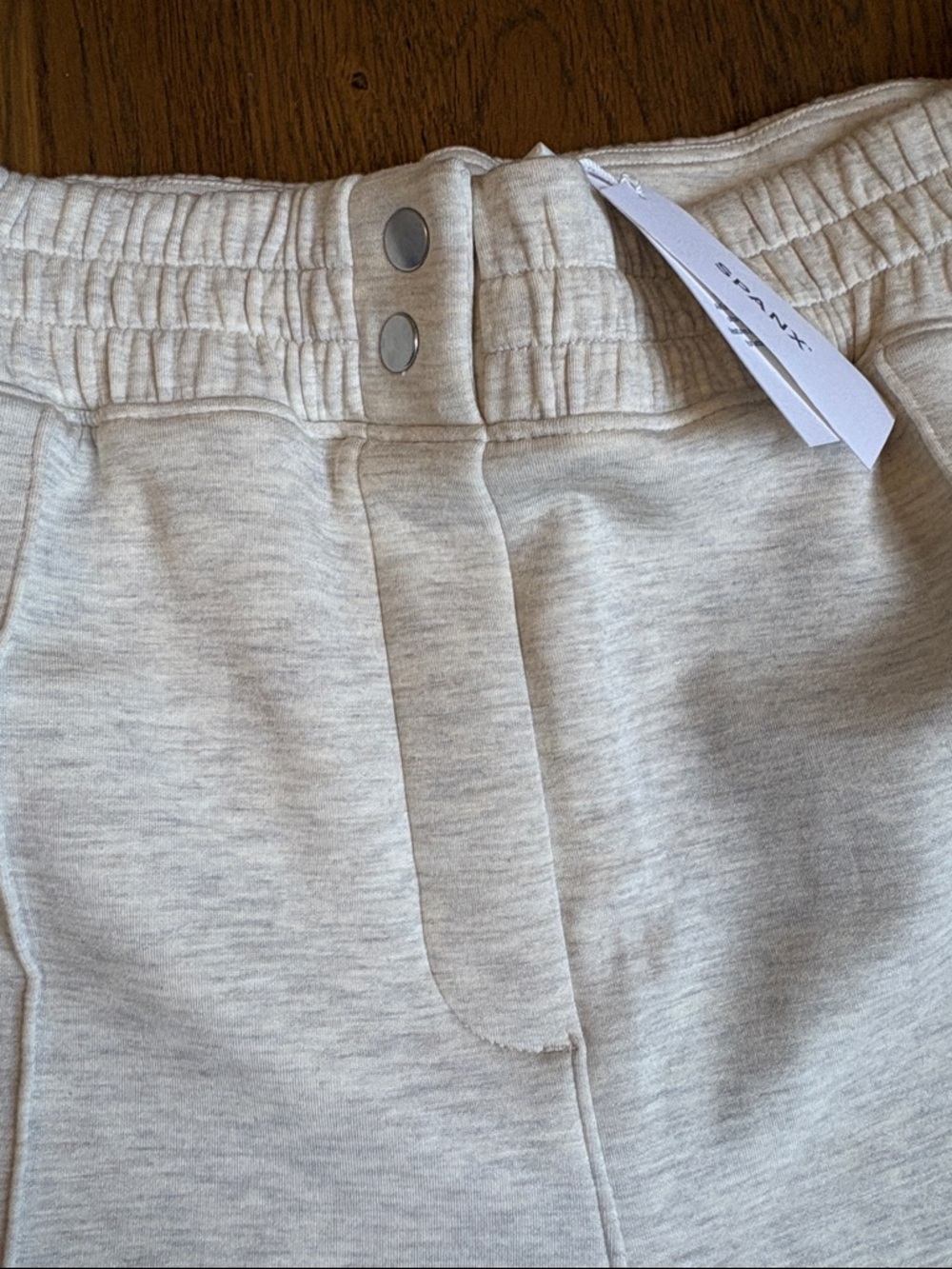 NWT spanx AirEssentials Brushed Straight Leg Pant - Heather Cream size 1x - Picture 5 of 5